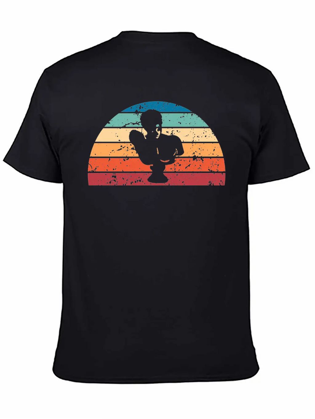 Retro Sculpturing Sunset Vintage Architecture Unisex Short Sleeve Soft Cotton T-Shirt – Casual Everyday Wear