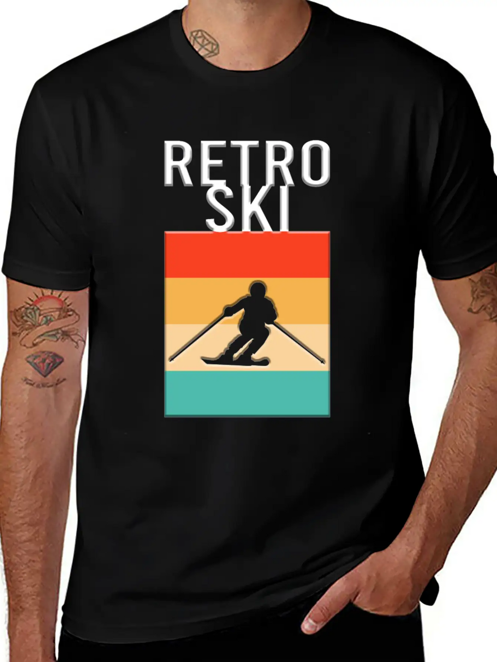 Retro Ski Casual Graphic T-Shirt – Simple And Comfortable Daily Wear