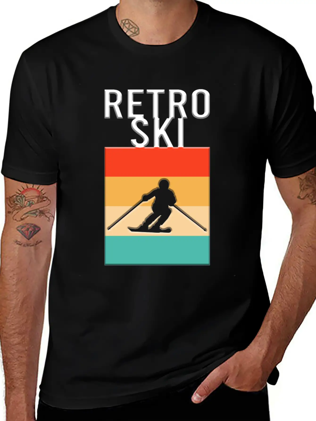 Retro Ski Casual Graphic T-Shirt – Simple And Comfortable Daily Wear