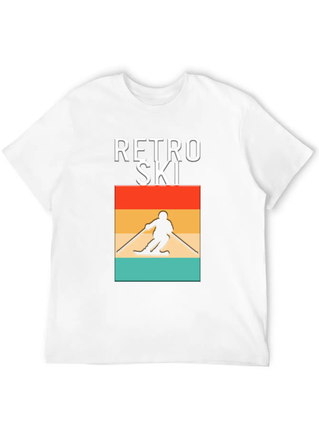 Retro Ski Casual Graphic T-Shirt – Simple And Comfortable Daily Wear