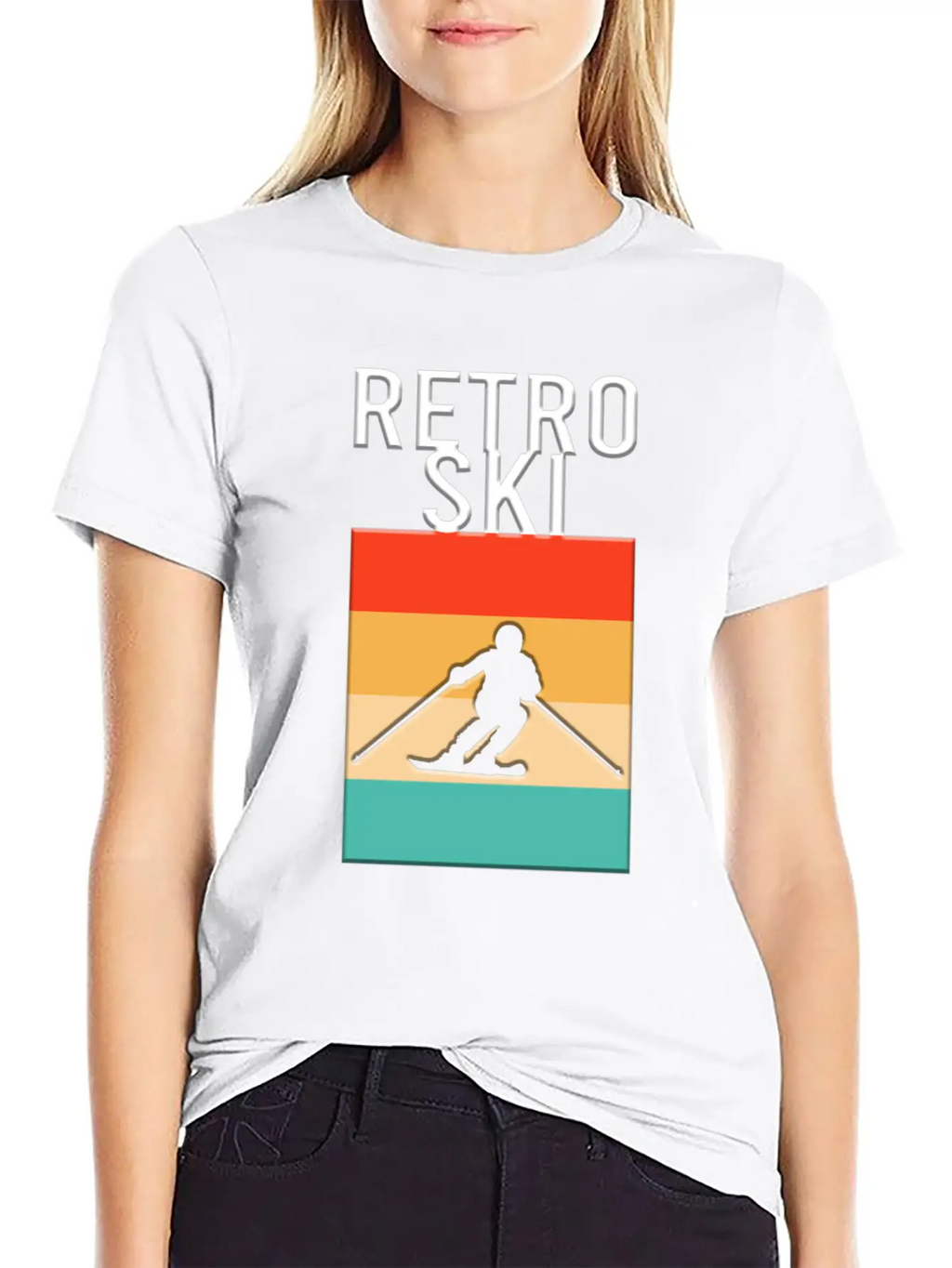 Retro Ski Casual Graphic T-Shirt – Simple And Comfortable Daily Wear