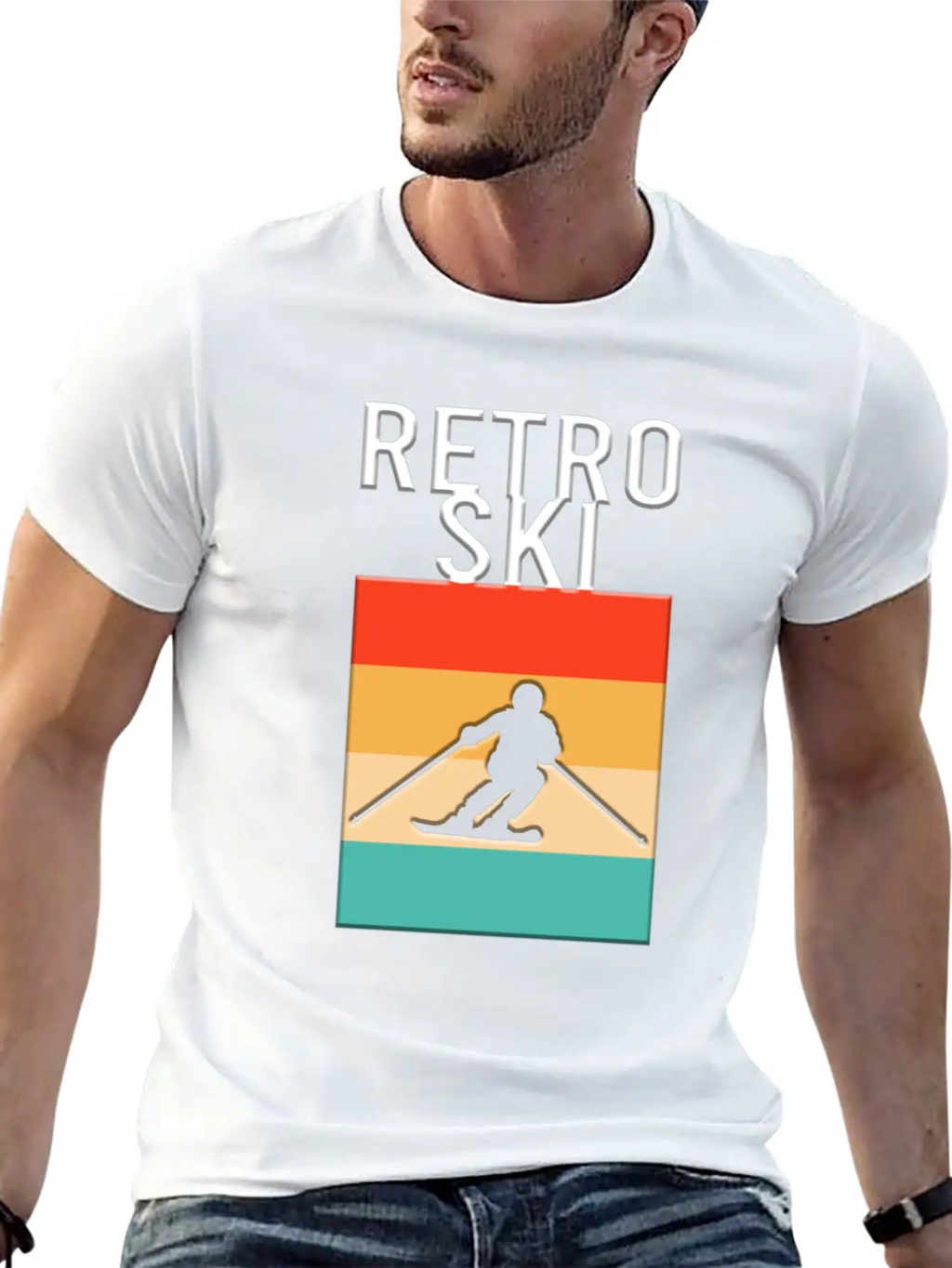 Retro Ski Casual Graphic T-Shirt – Simple And Comfortable Daily Wear
