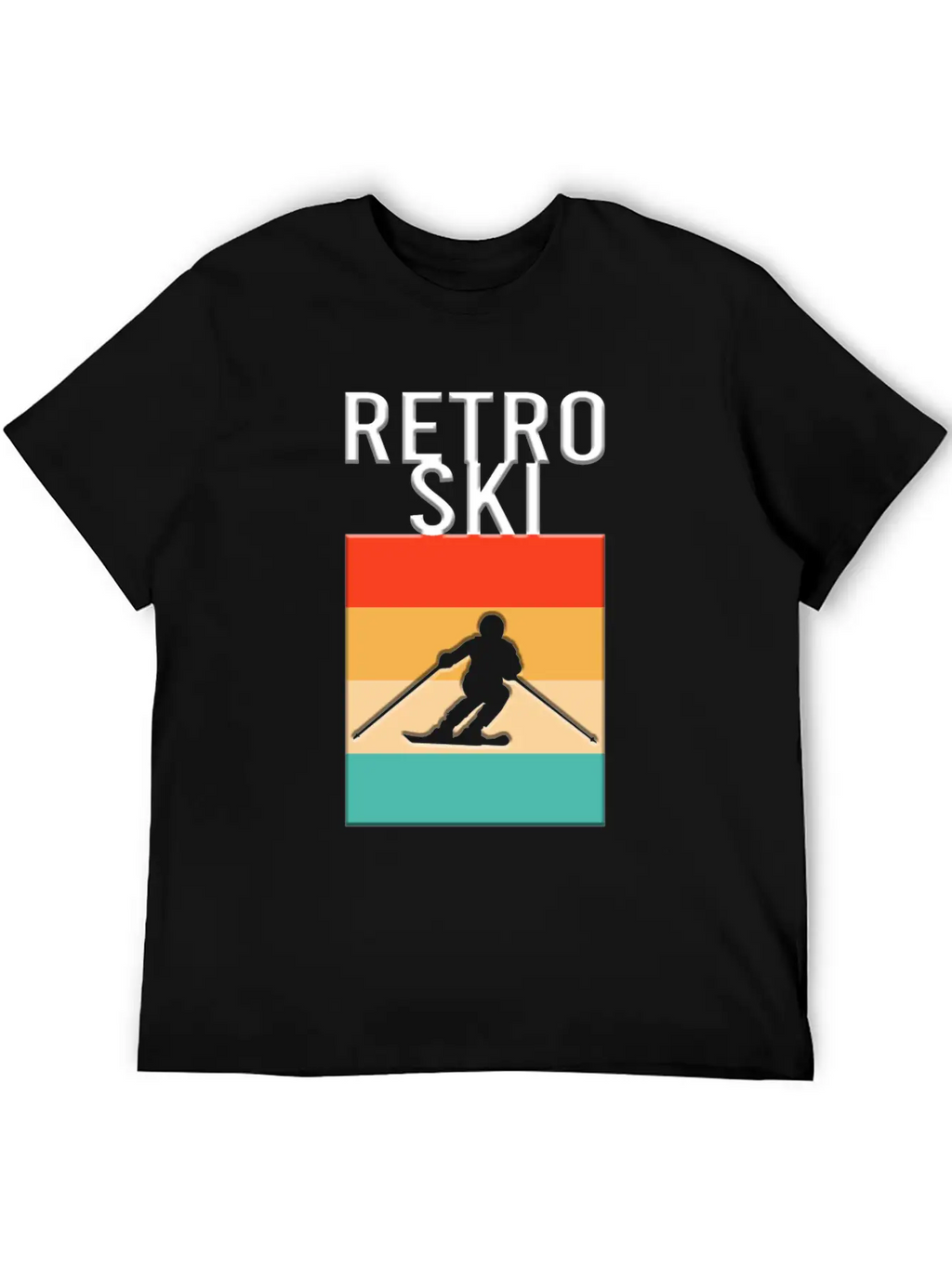 Retro Ski Casual Graphic T-Shirt – Simple And Comfortable Daily Wear