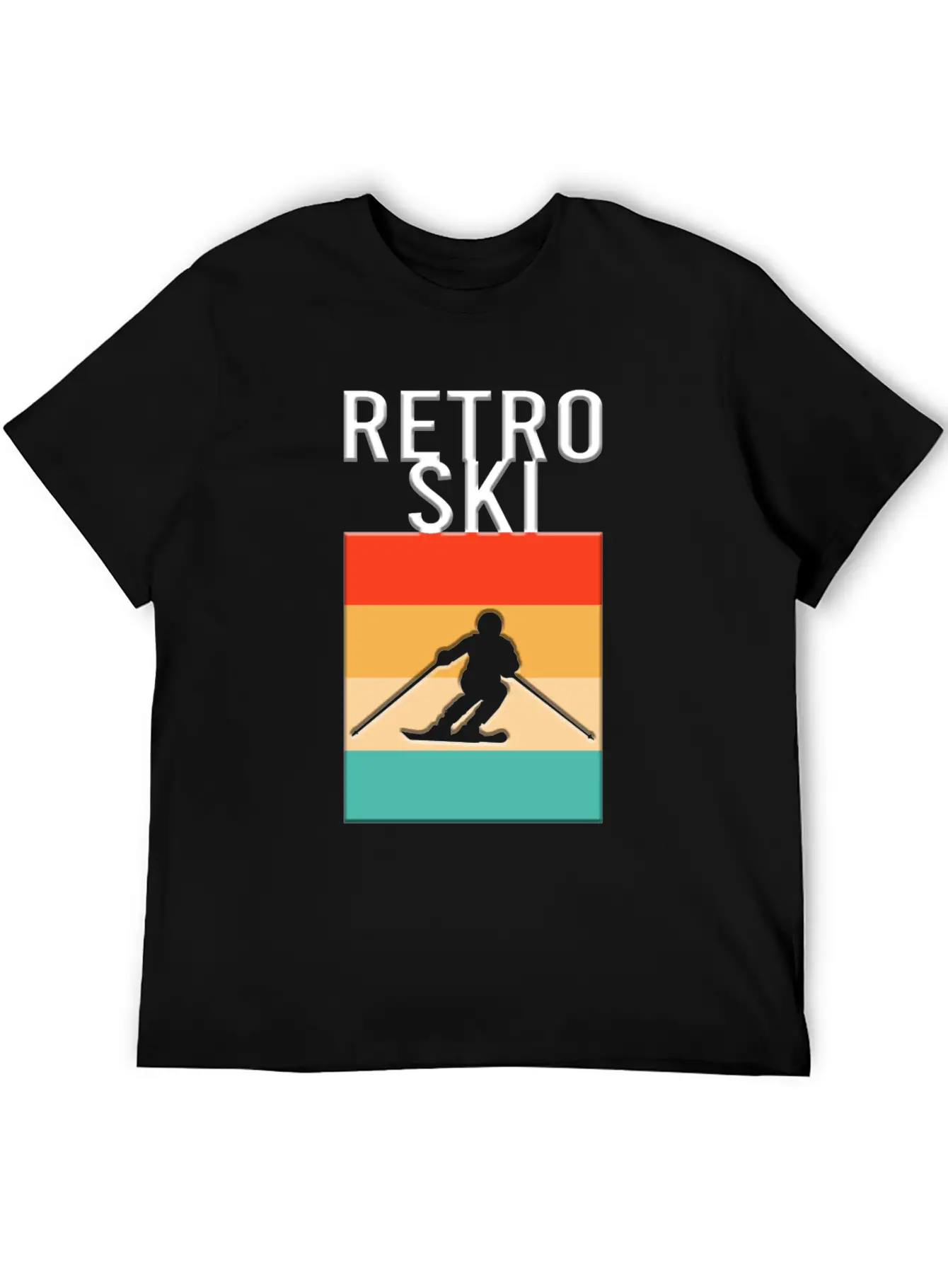 Retro Ski Casual Graphic T-Shirt – Simple And Comfortable Daily Wear