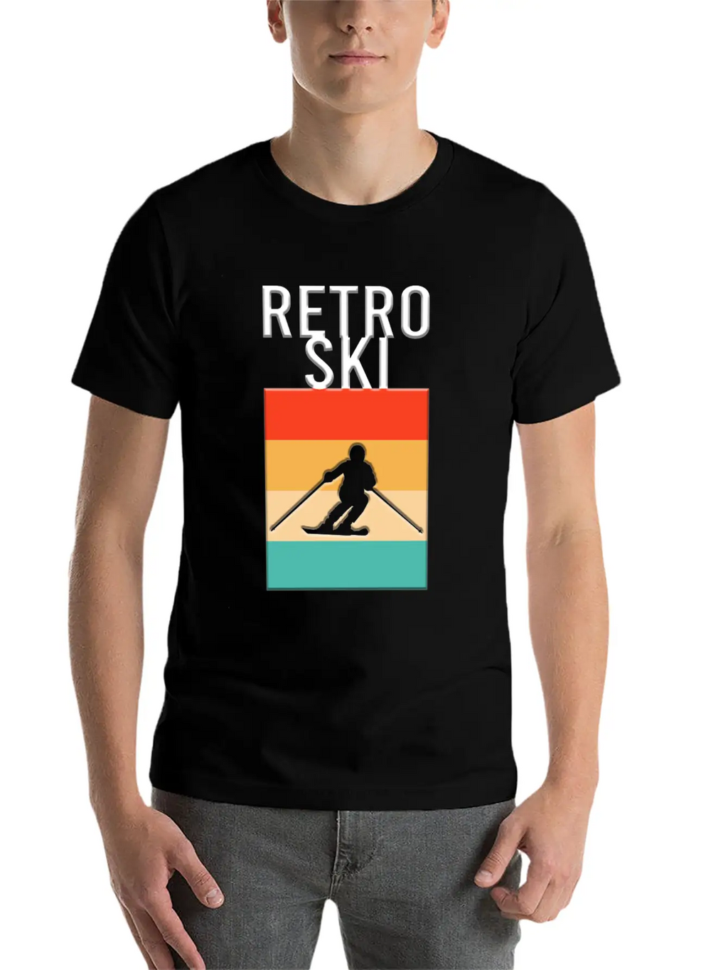 Retro Ski Casual Graphic T-Shirt – Simple And Comfortable Daily Wear