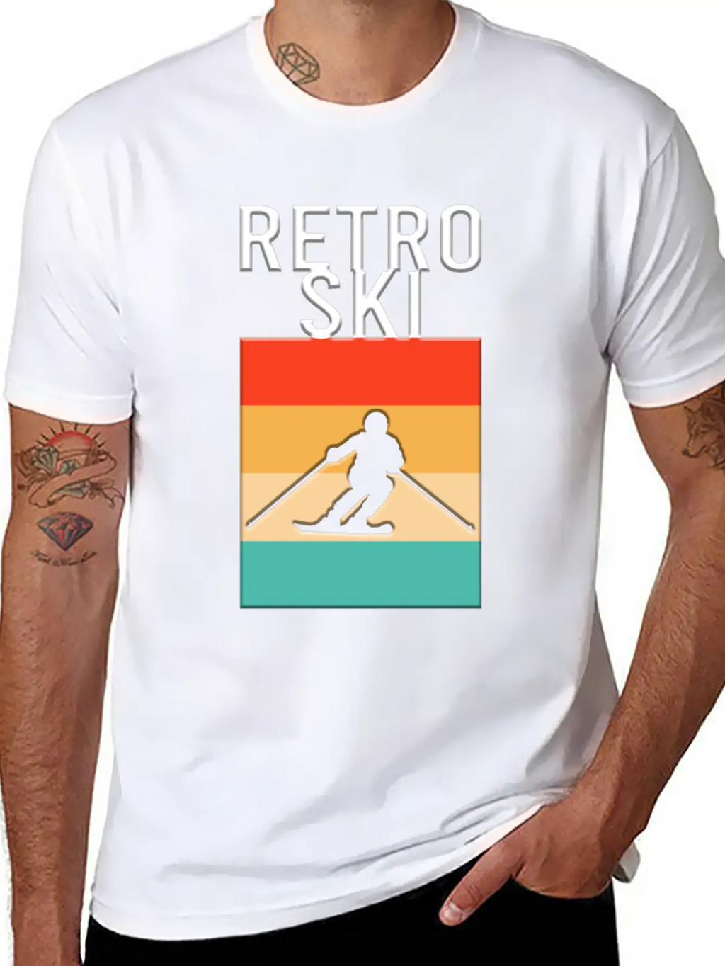 Retro Ski Casual Graphic T-Shirt – Simple And Comfortable Daily Wear