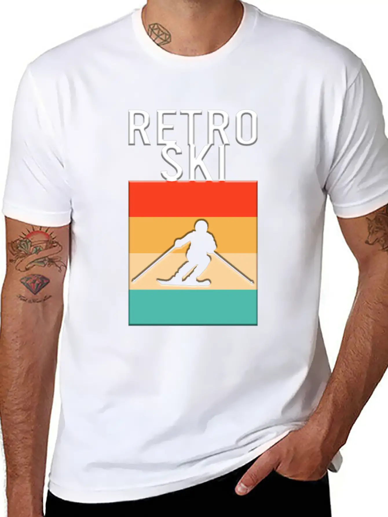 Retro Ski Casual Graphic T-Shirt – Simple And Comfortable Daily Wear