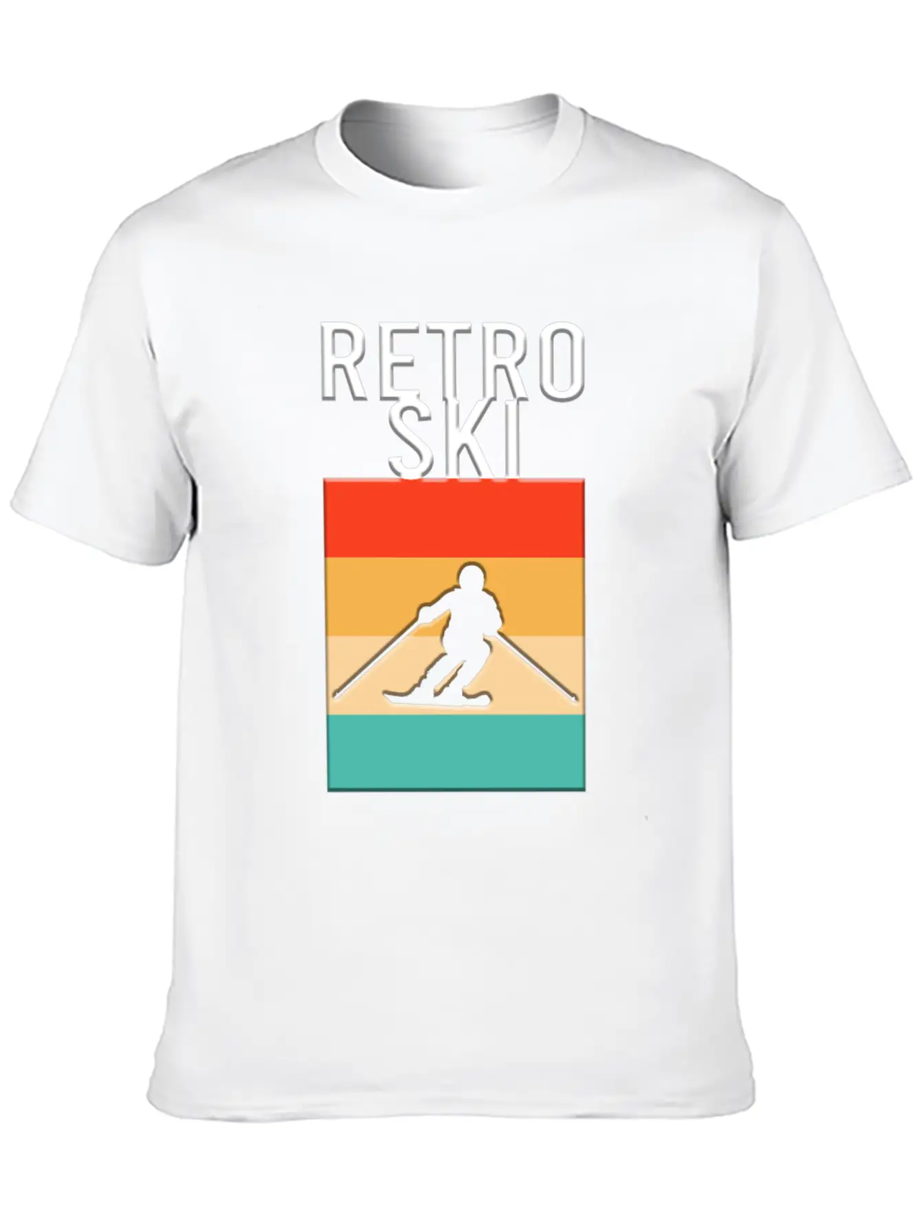 Retro Ski Casual Graphic T-Shirt – Simple And Comfortable Daily Wear
