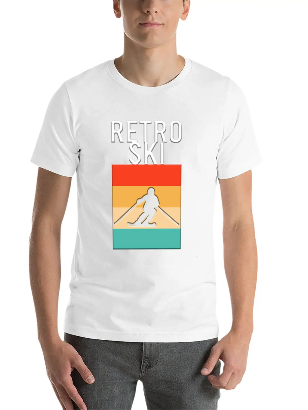 Retro Ski Casual Graphic T-Shirt – Simple And Comfortable Daily Wear