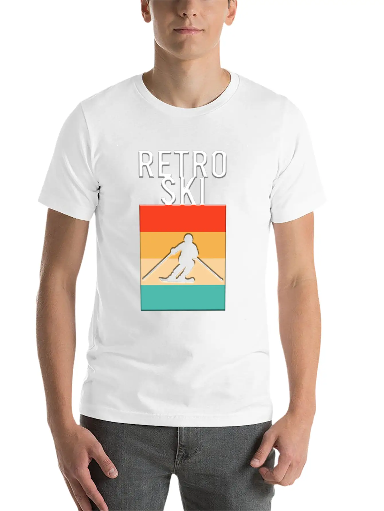 Retro Ski Casual Graphic T-Shirt – Simple And Comfortable Daily Wear