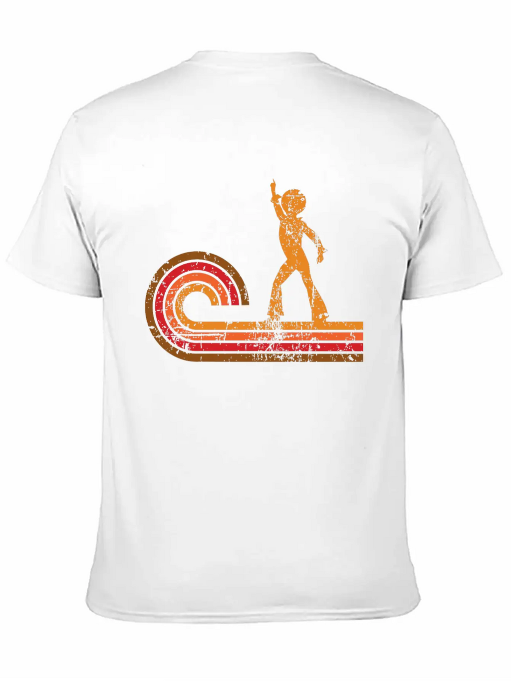 Retro Style Disco Dancer Silhouette Disco Casual Graphic T-Shirt – Simple And Comfortable Daily Wear