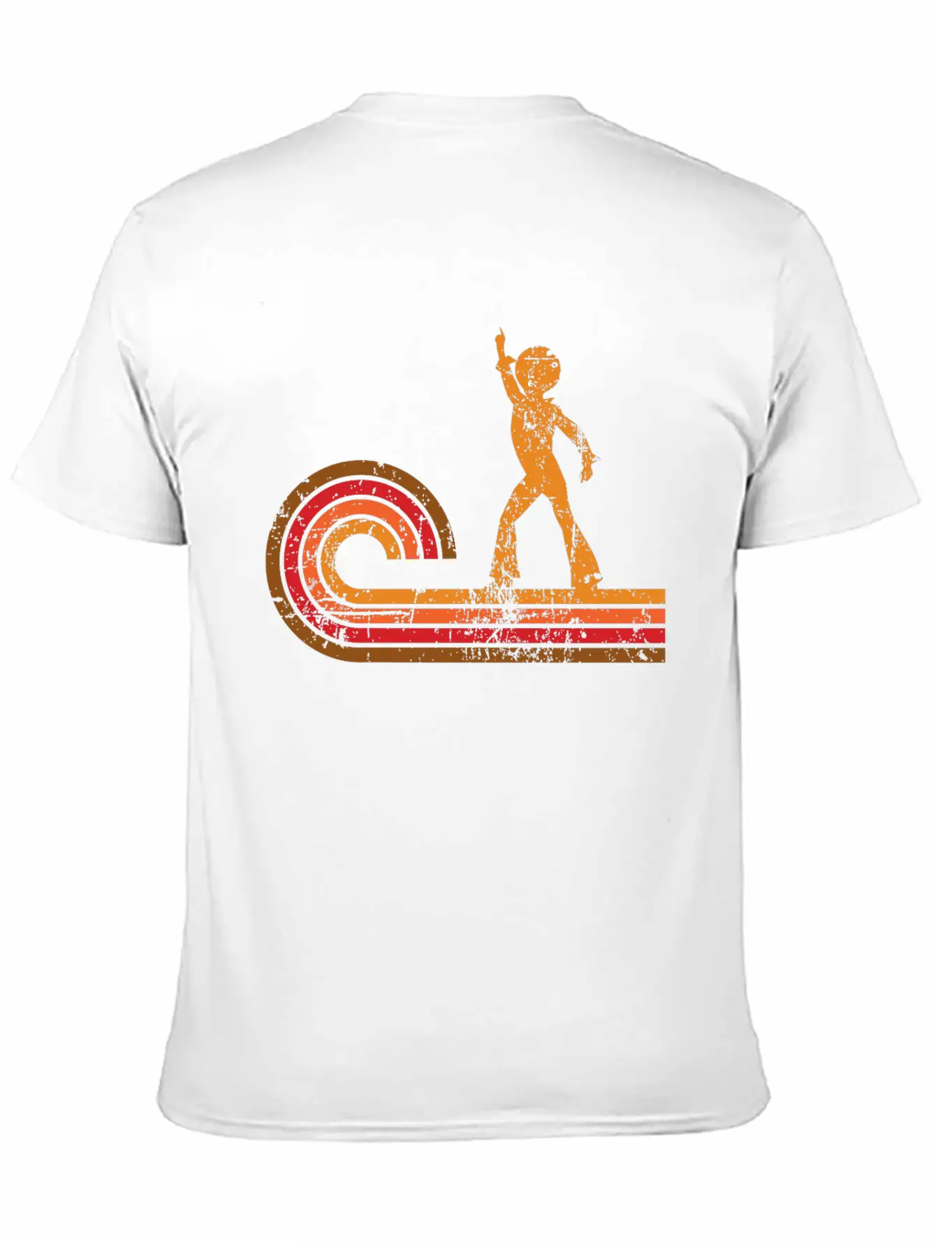 Retro Style Disco Dancer Silhouette Disco Casual Graphic T-Shirt – Simple And Comfortable Daily Wear