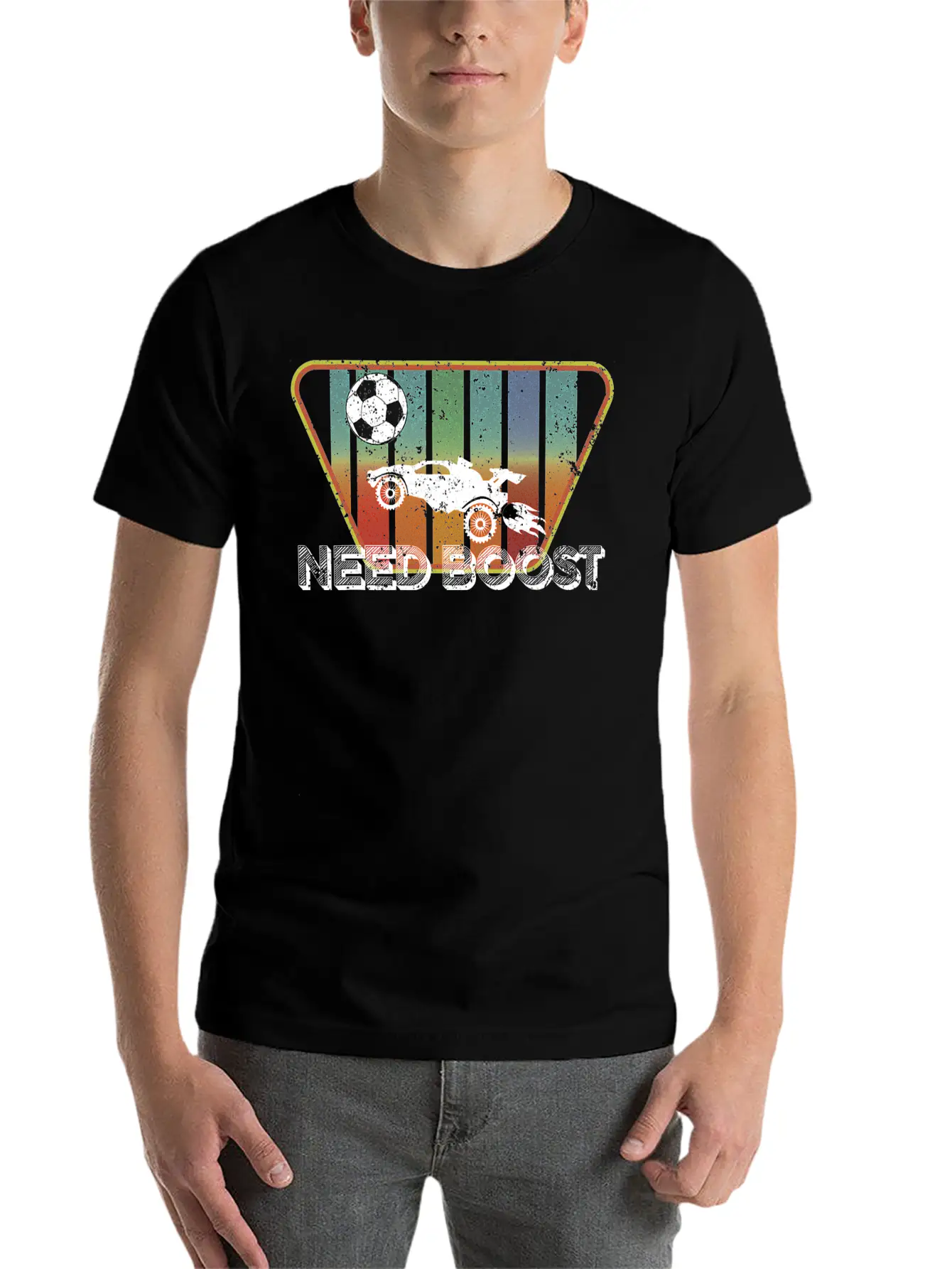 Retro Style Rocket RC Soccer Car League Gamer Stylish Everyday T-Shirt – Unisex Basic Cotton Tee
