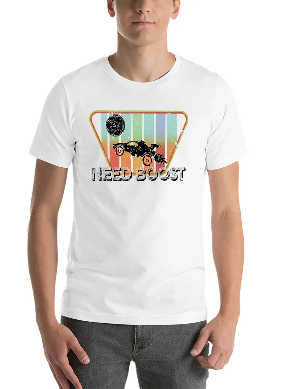 Retro Style Rocket RC Soccer Car League Gamer Stylish Everyday T-Shirt – Unisex Basic Cotton Tee