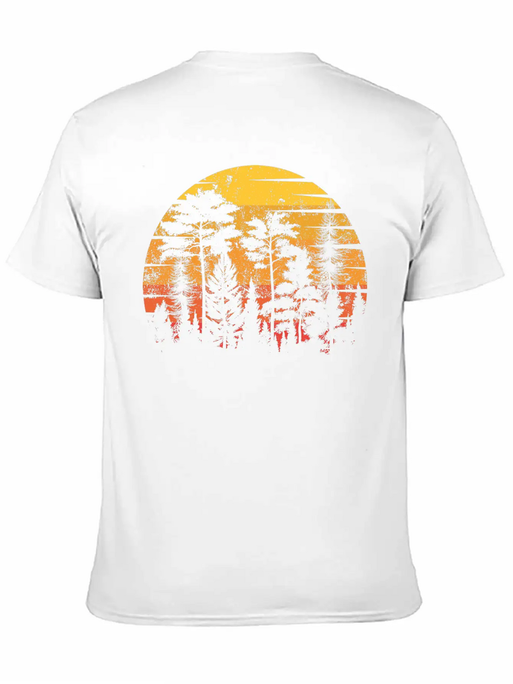 Retro Style Wildlife Trees Outdoors Nature Forest Unisex Short Sleeve Soft Cotton T-Shirt – Casual Everyday Wear