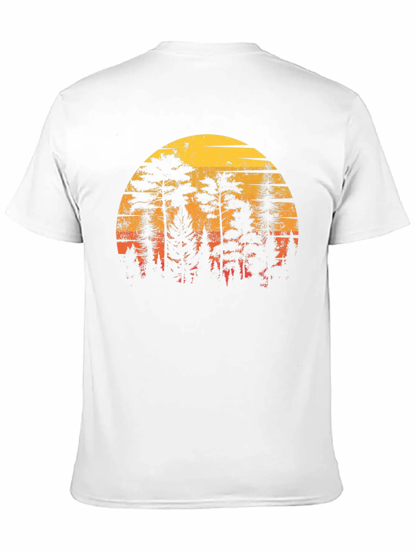 Retro Style Wildlife Trees Outdoors Nature Forest Unisex Short Sleeve Soft Cotton T-Shirt – Casual Everyday Wear