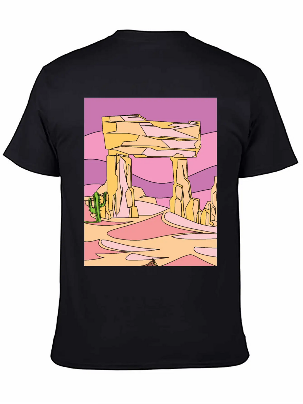 Retro Sunset In The Desert Casual Graphic T-Shirt – Simple And Comfortable Daily Wear