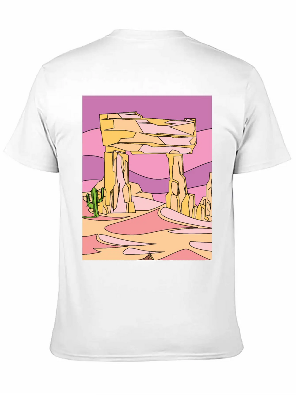 Retro Sunset In The Desert Casual Graphic T-Shirt – Simple And Comfortable Daily Wear