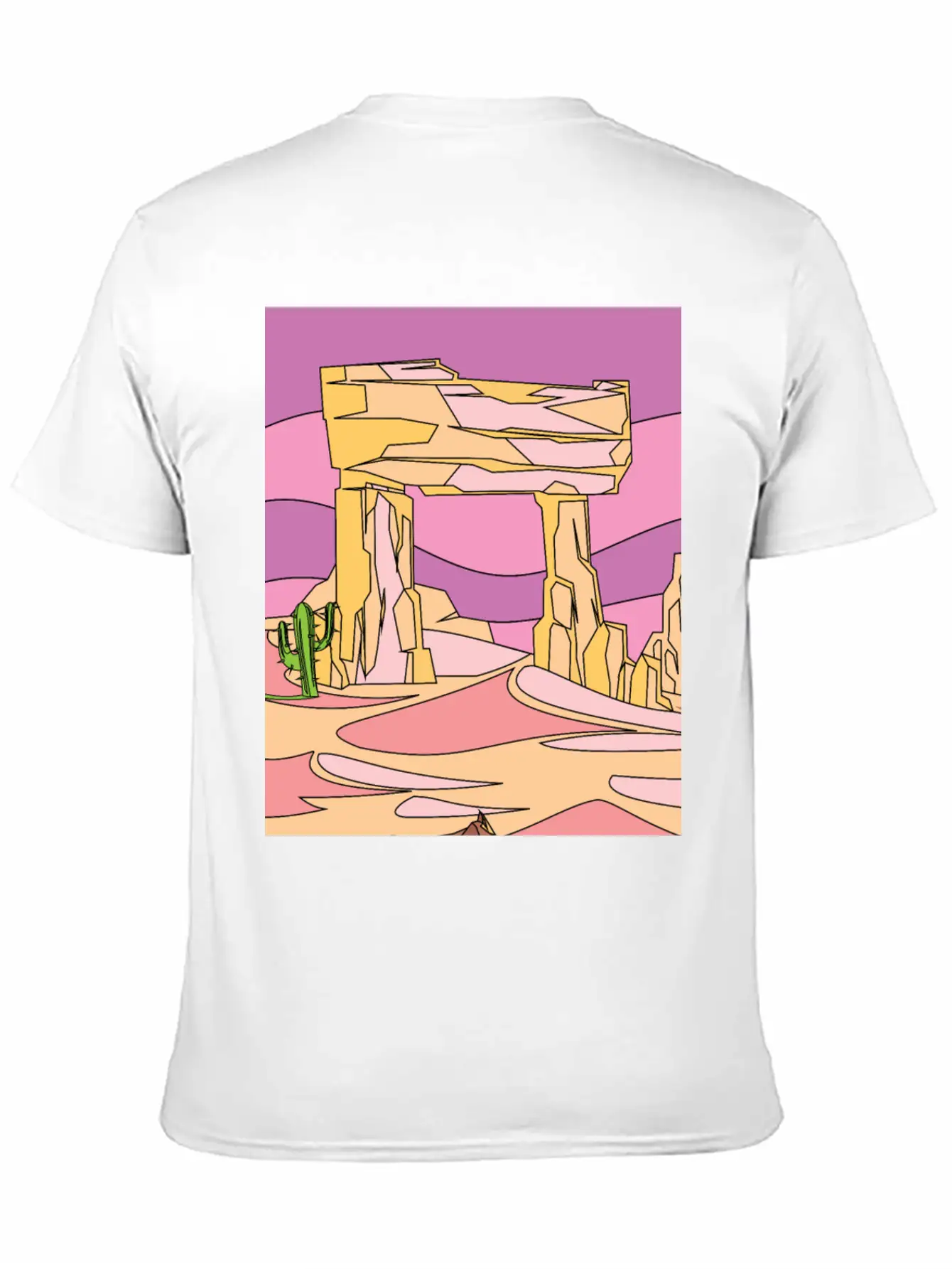 Retro Sunset In The Desert Casual Graphic T-Shirt – Simple And Comfortable Daily Wear