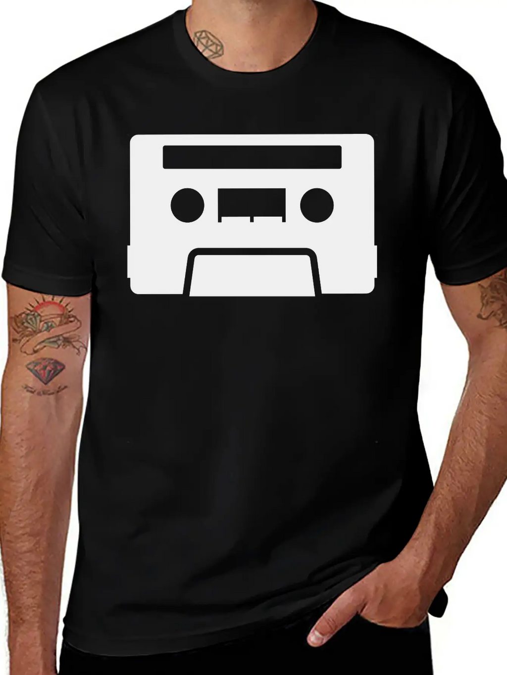 Retro Tape Unisex Casual T-Shirt – Clean Design For Daily Comfort