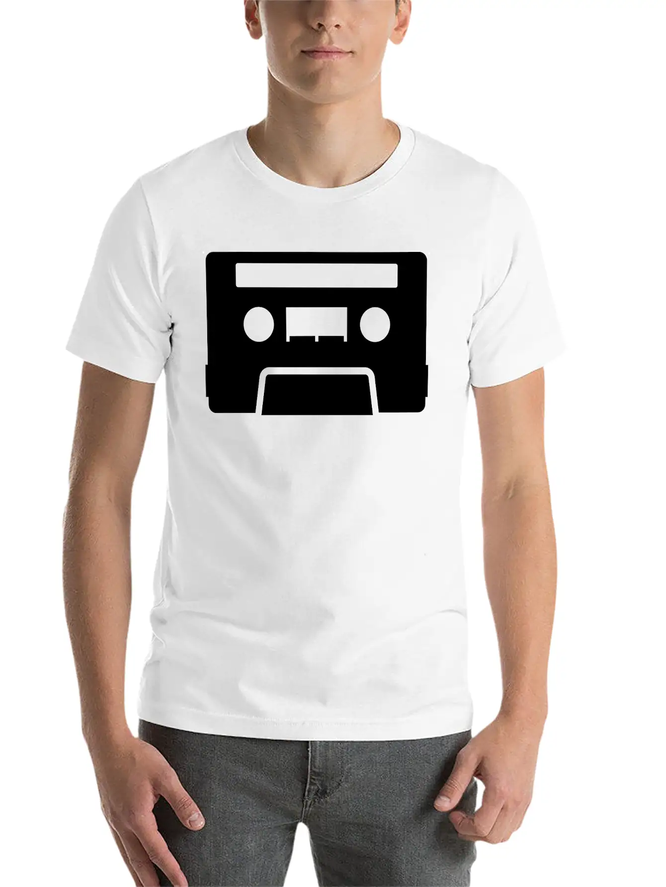 Retro Tape Unisex Casual T-Shirt – Clean Design For Daily Comfort