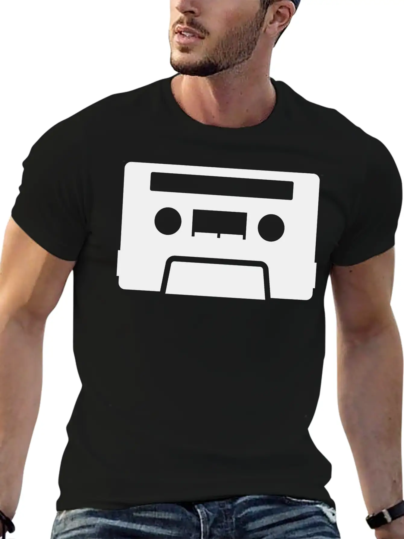 Retro Tape Unisex Casual T-Shirt – Clean Design For Daily Comfort