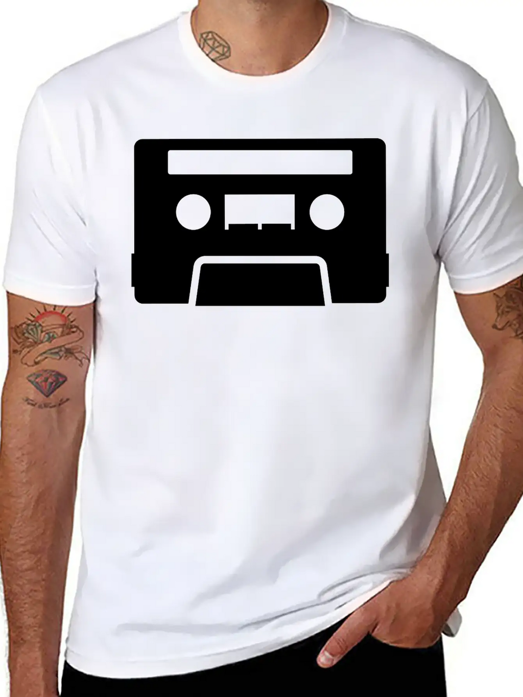 Retro Tape Unisex Casual T-Shirt – Clean Design For Daily Comfort