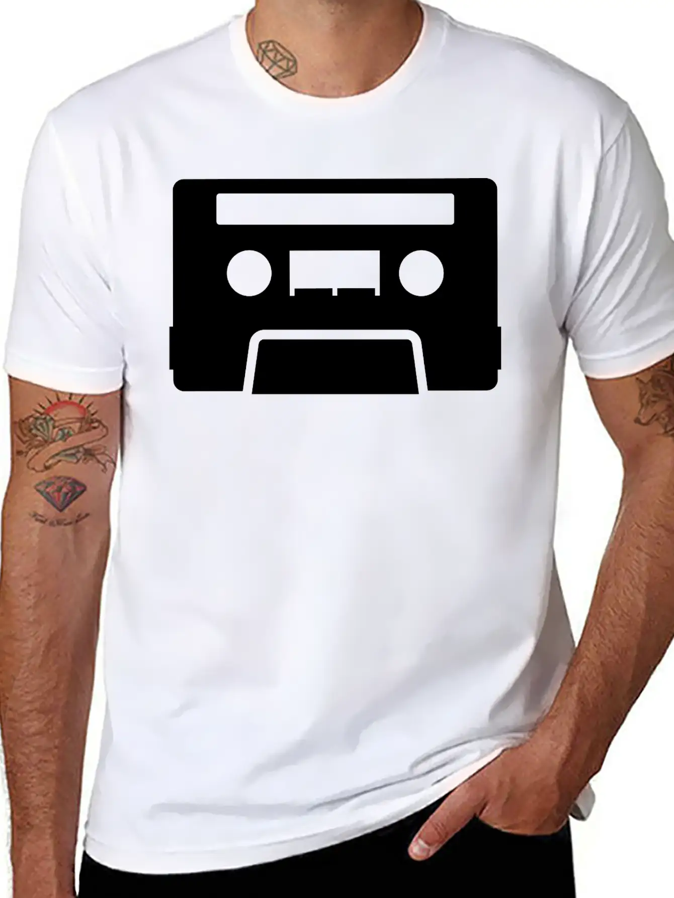 Retro Tape Unisex Casual T-Shirt – Clean Design For Daily Comfort