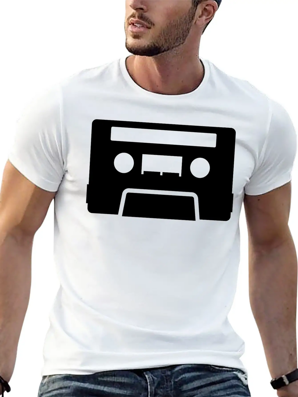 Retro Tape Unisex Casual T-Shirt – Clean Design For Daily Comfort