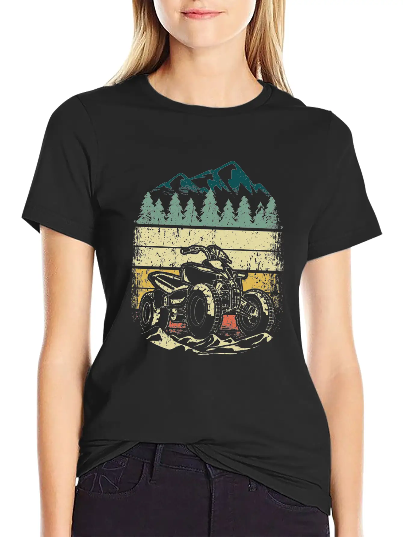Retro Vintage 4x4 ATV Four Wheeler Quad Biker Unisex Short Sleeve Soft Cotton T-Shirt – Casual Everyday Wear