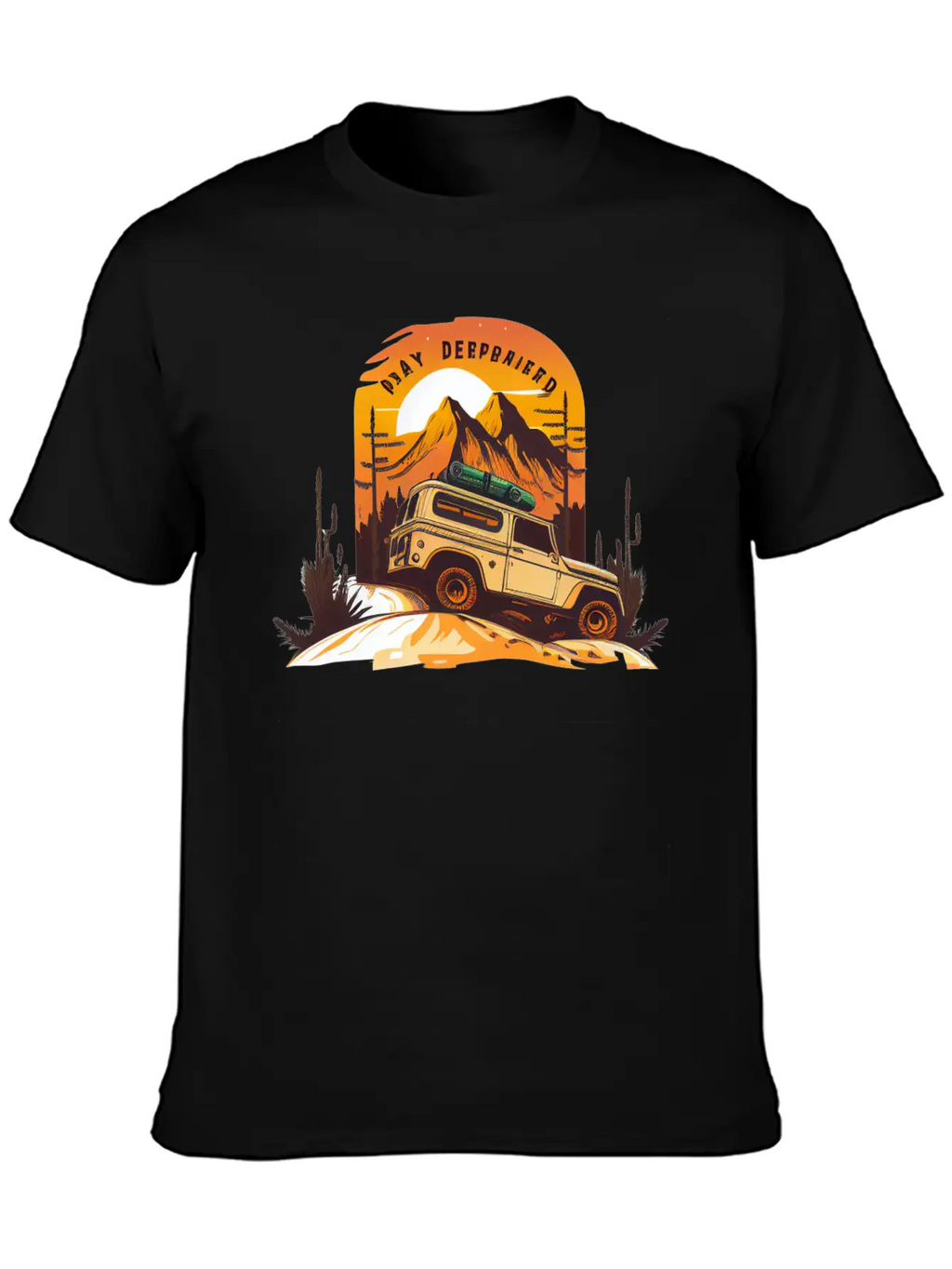 Retro Vintage Hiking Car Desert Breathable Soft Cotton T-Shirt – Timeless Casual Look