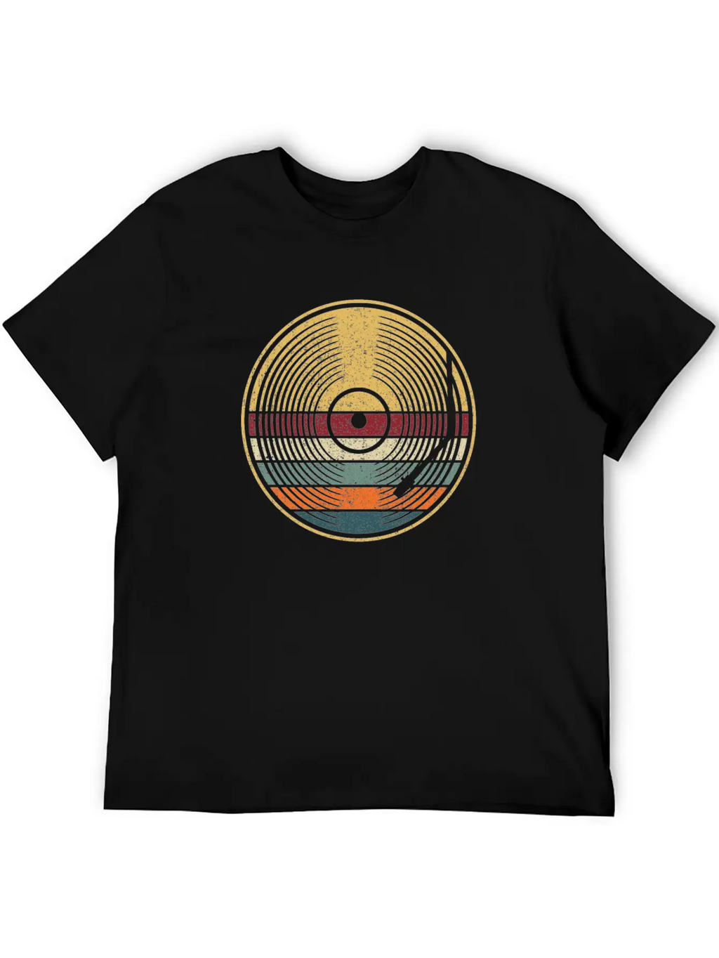 Retro Vinyl Disc LP Records Unisex Casual T-Shirt – Clean Design For Daily Comfort