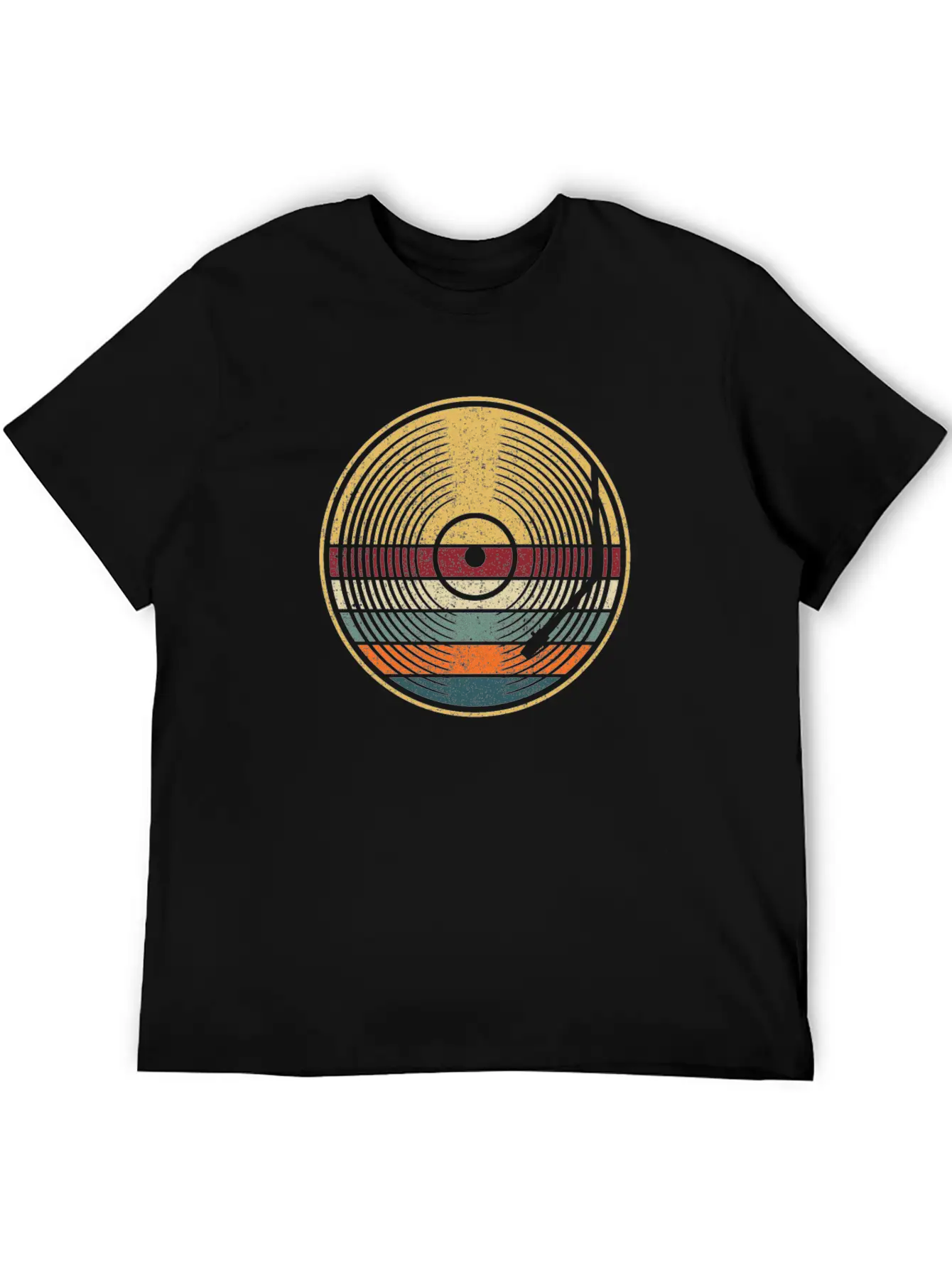 Retro Vinyl Disc LP Records Unisex Casual T-Shirt – Clean Design For Daily Comfort