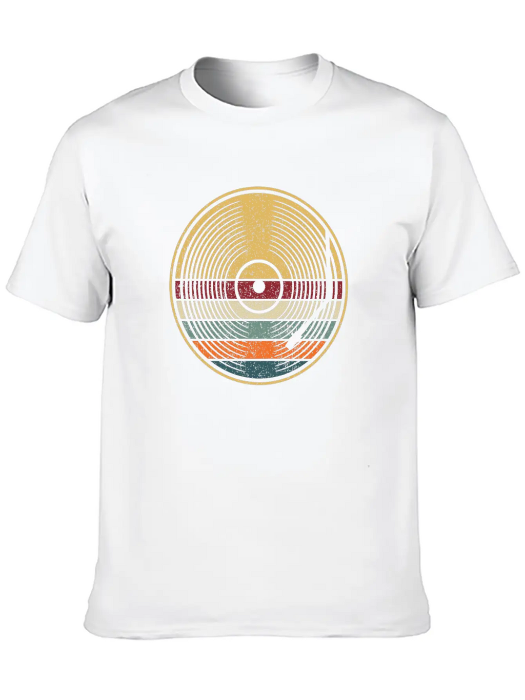 Retro Vinyl Disc LP Records Unisex Casual T-Shirt – Clean Design For Daily Comfort