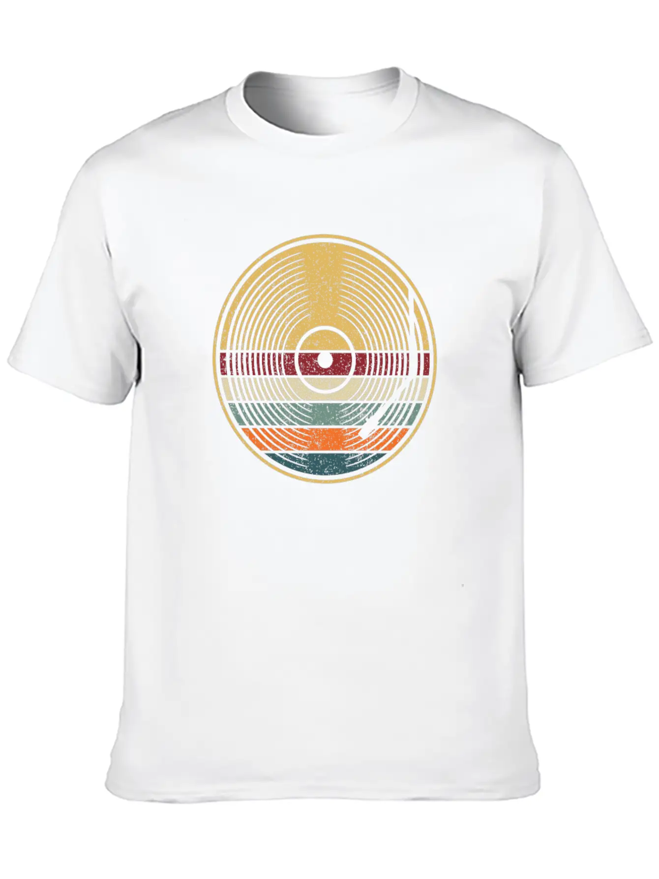 Retro Vinyl Disc LP Records Unisex Casual T-Shirt – Clean Design For Daily Comfort