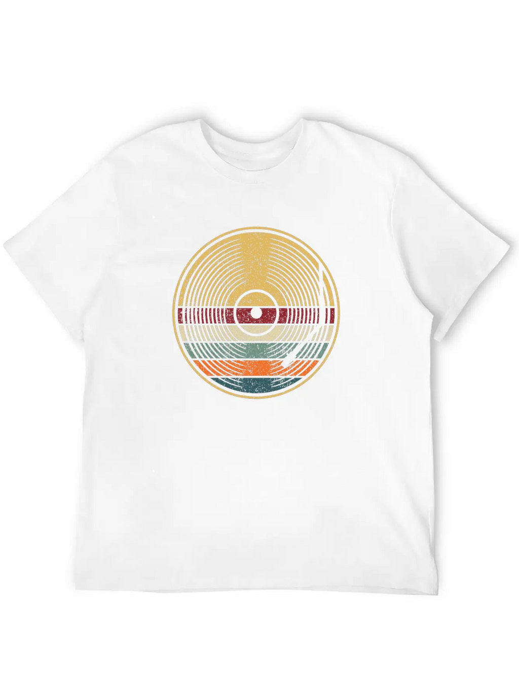 Retro Vinyl Disc LP Records Unisex Casual T-Shirt – Clean Design For Daily Comfort