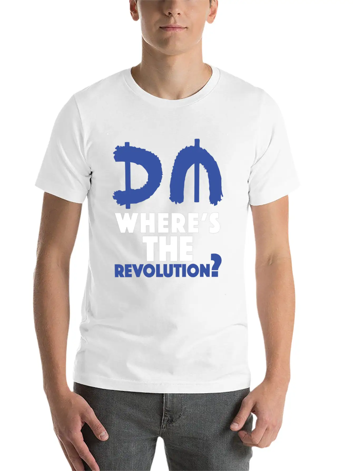 Revolution Blue Unisex Short Sleeve Soft Cotton T-Shirt – Casual Everyday Wear