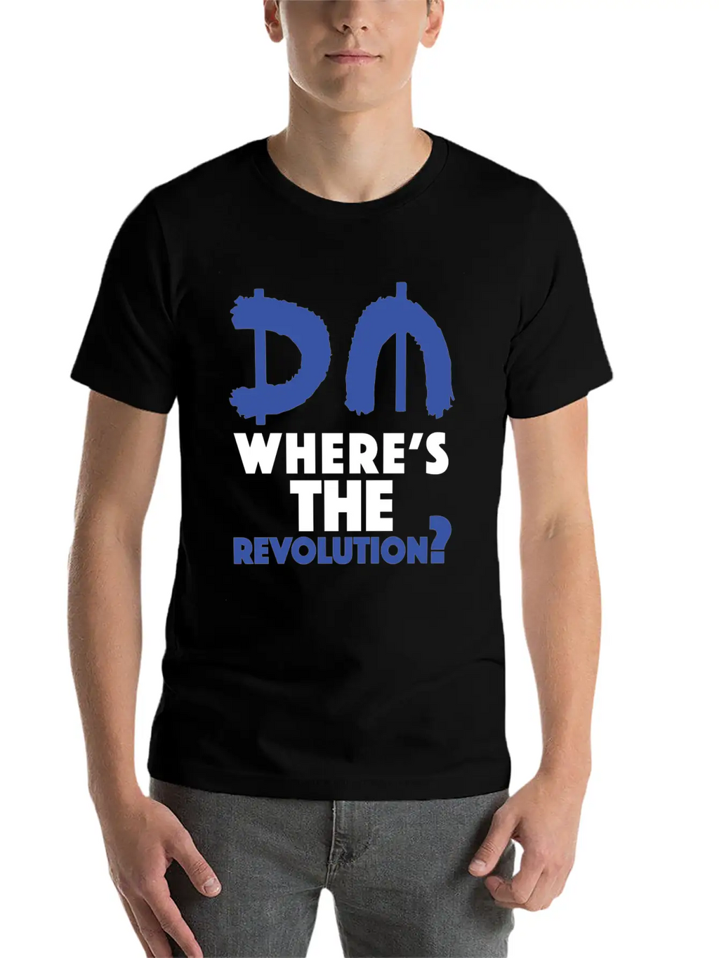 Revolution Blue Unisex Short Sleeve Soft Cotton T-Shirt – Casual Everyday Wear