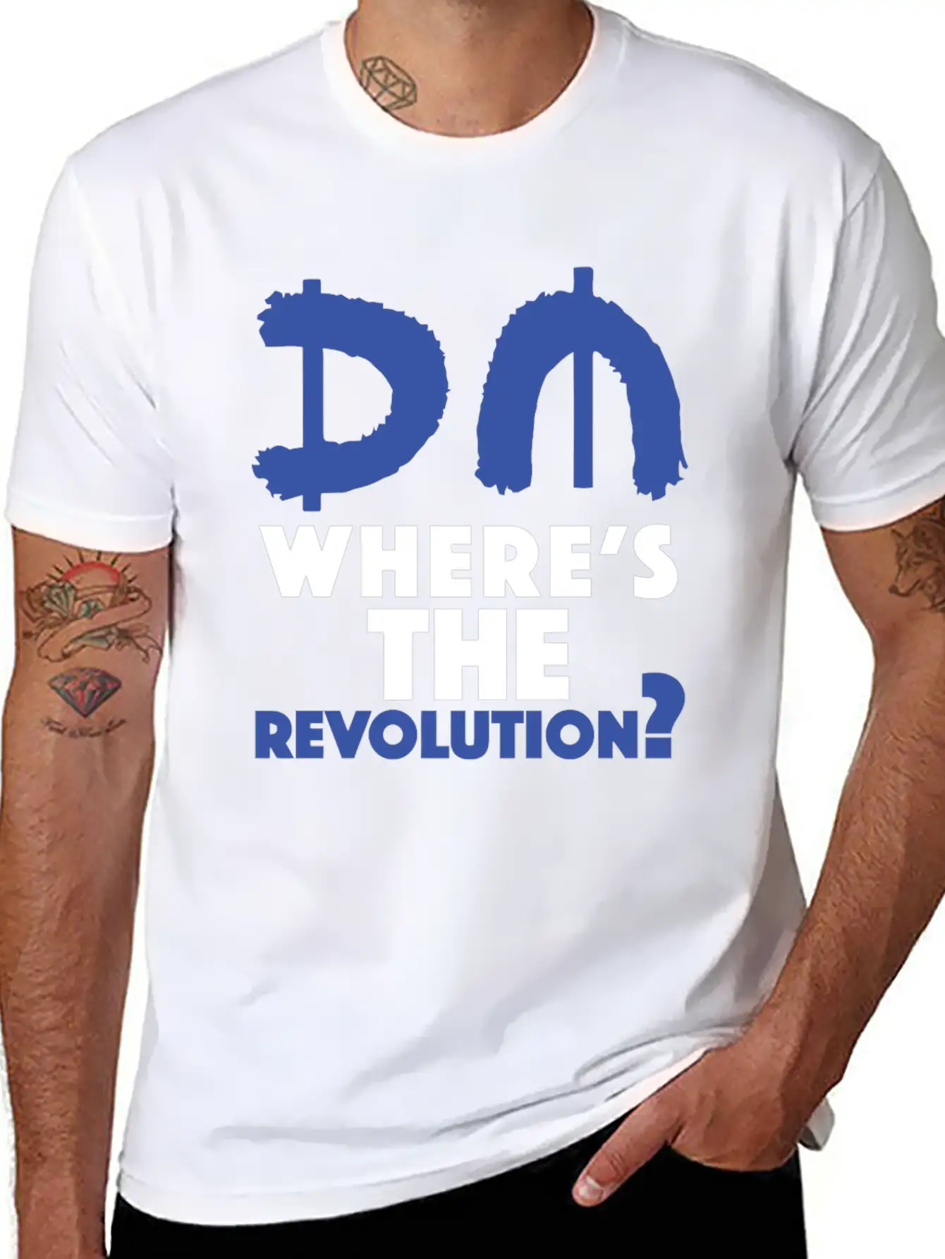 Revolution Blue Unisex Short Sleeve Soft Cotton T-Shirt – Casual Everyday Wear
