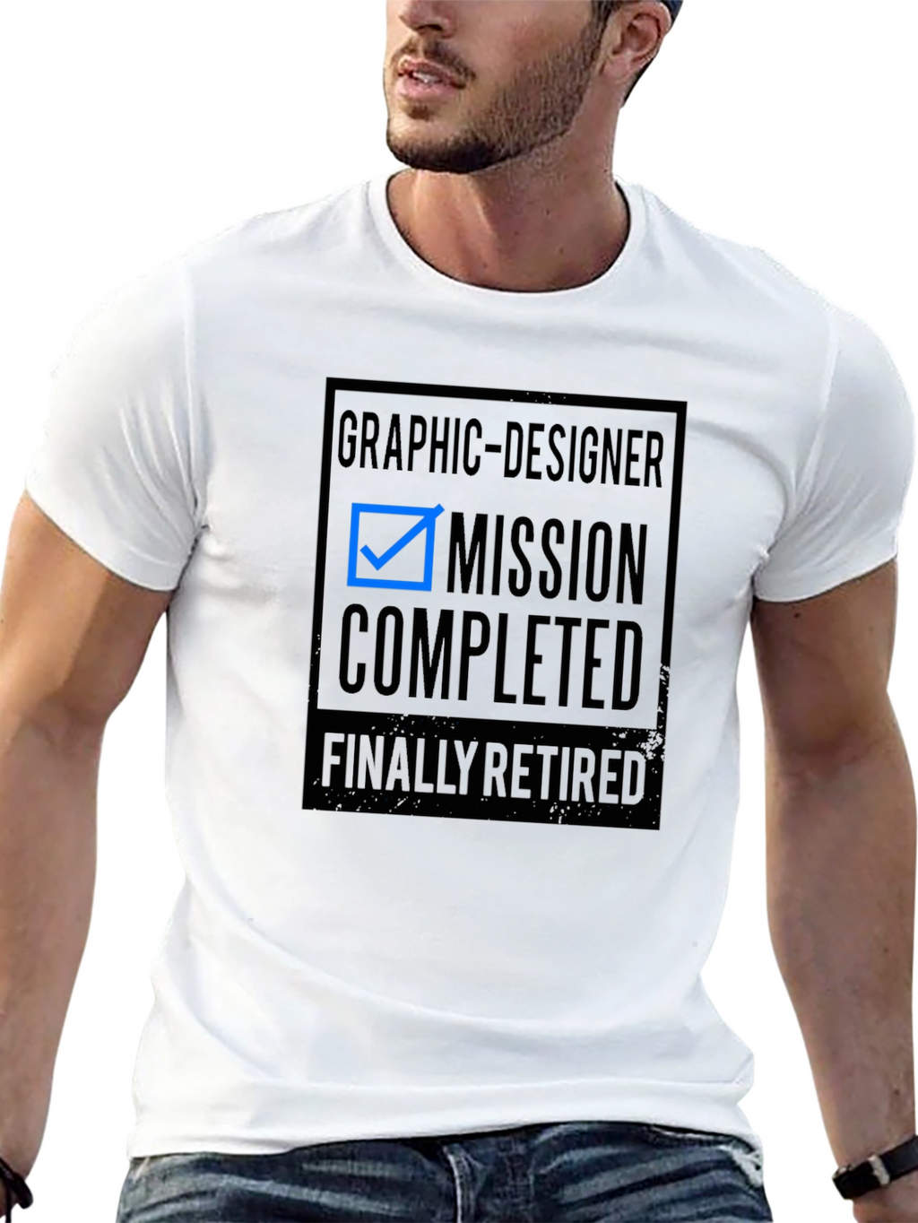 Graphic Designer Retired Mission Completed T-Shirt