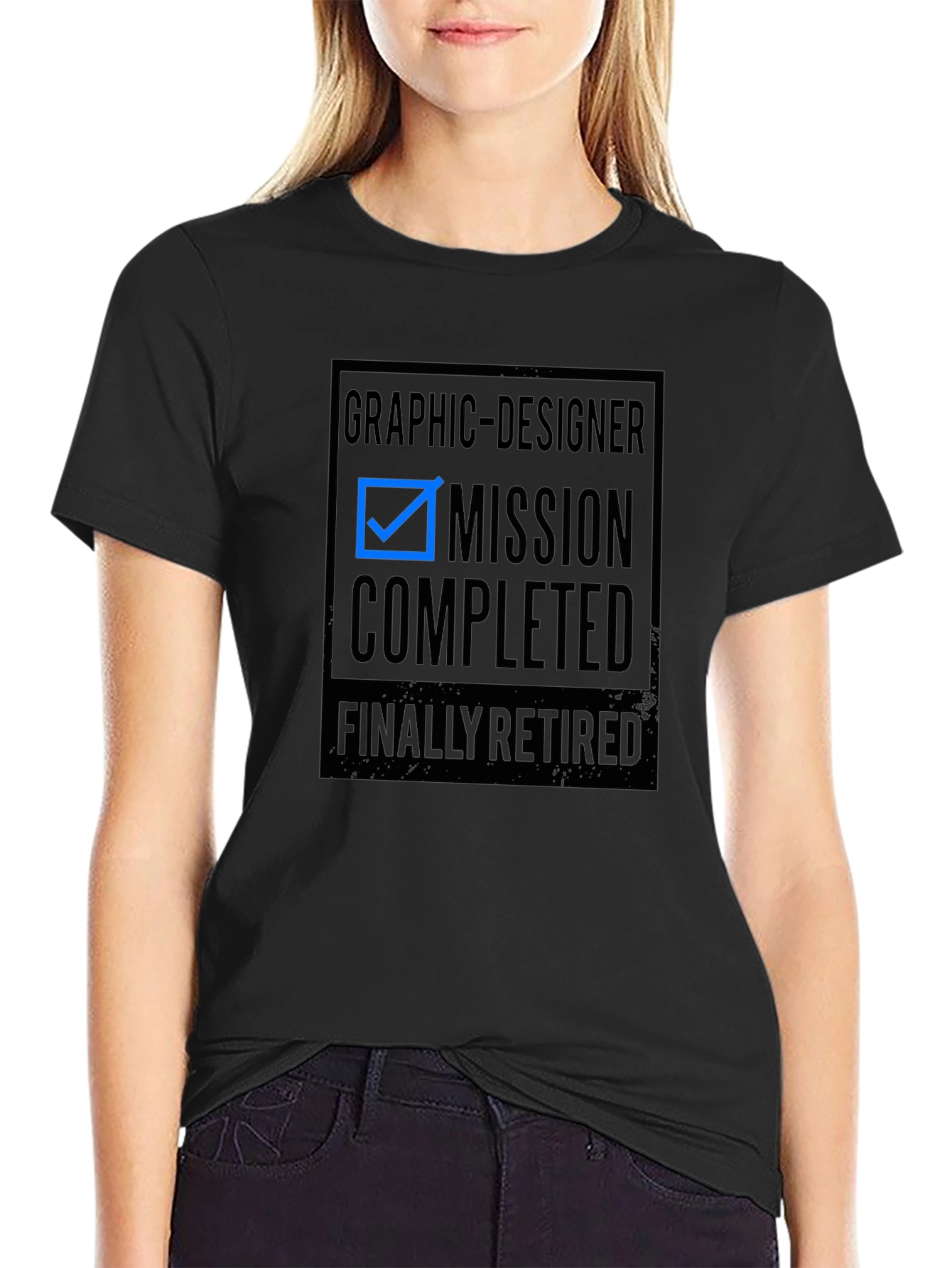 Graphic Designer Retired Mission Completed T-Shirt