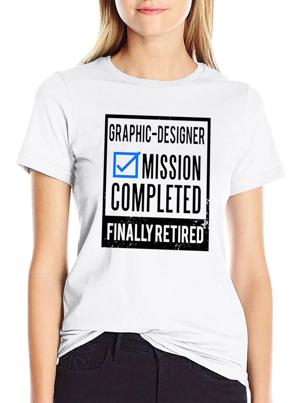 Graphic Designer Retired Mission Completed T-Shirt