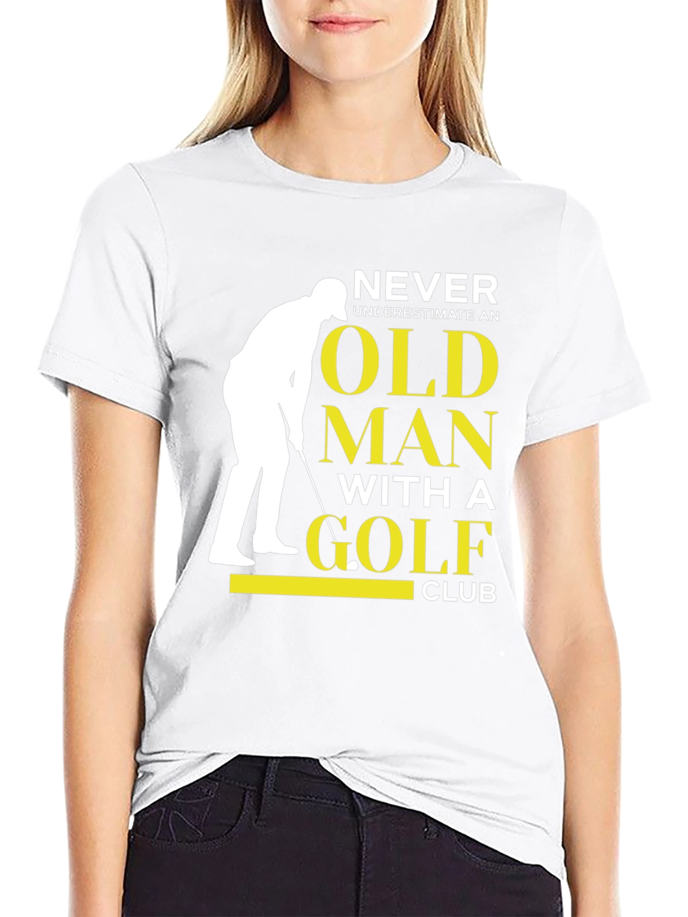 Never Underestimate Old Man with Golf Club T-Shirt