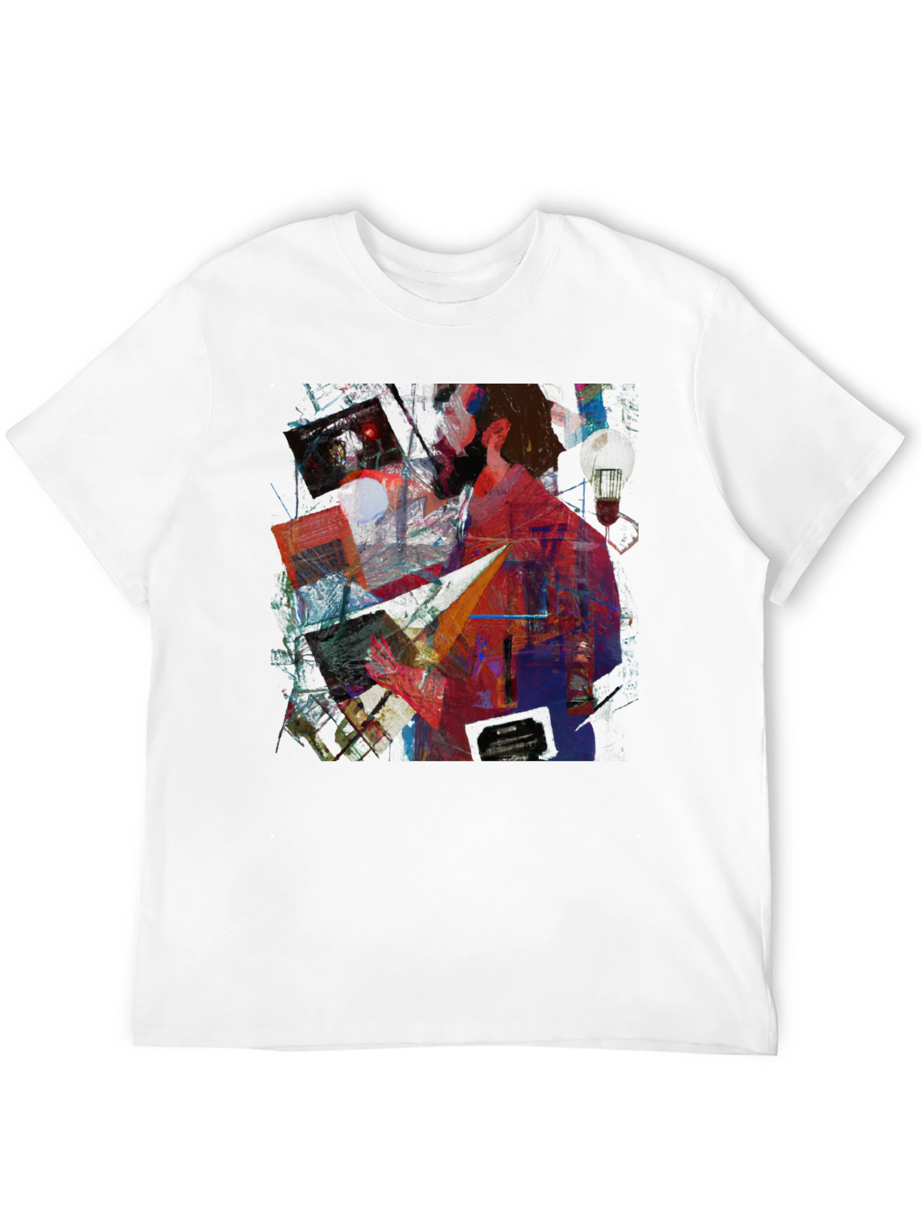 Abstract Art Graphic Print Black T-Shirt