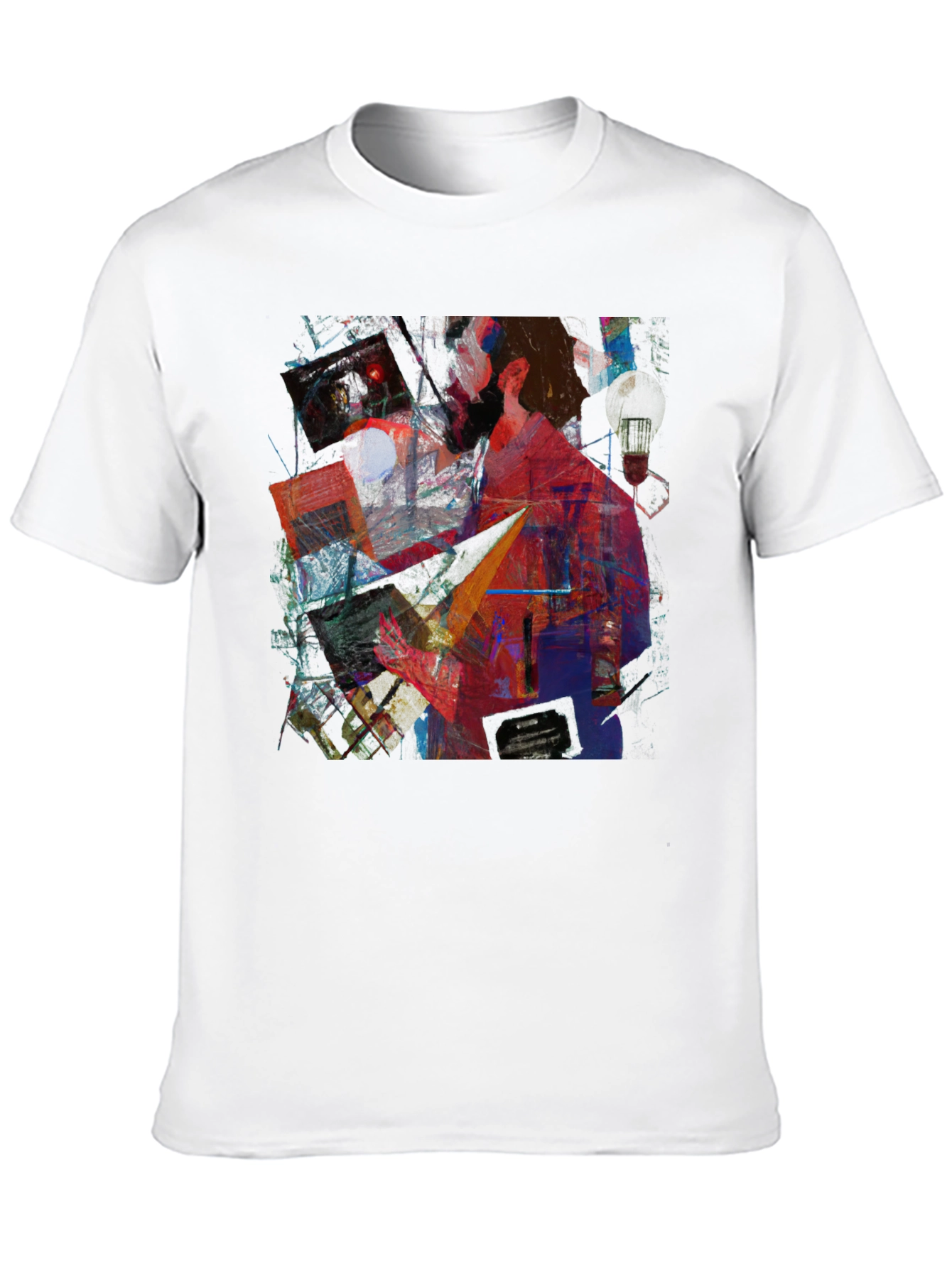 Abstract Art Graphic Print Black T-Shirt