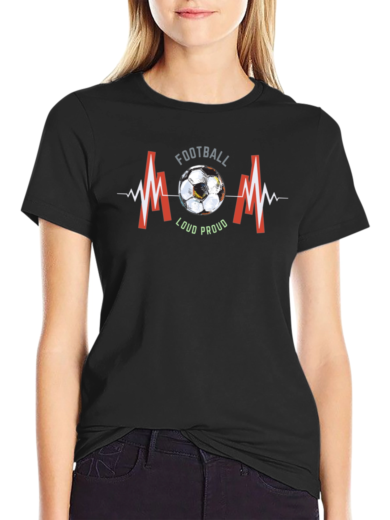 Football Mom T-Shirt - Loud & Proud Graphic Tee