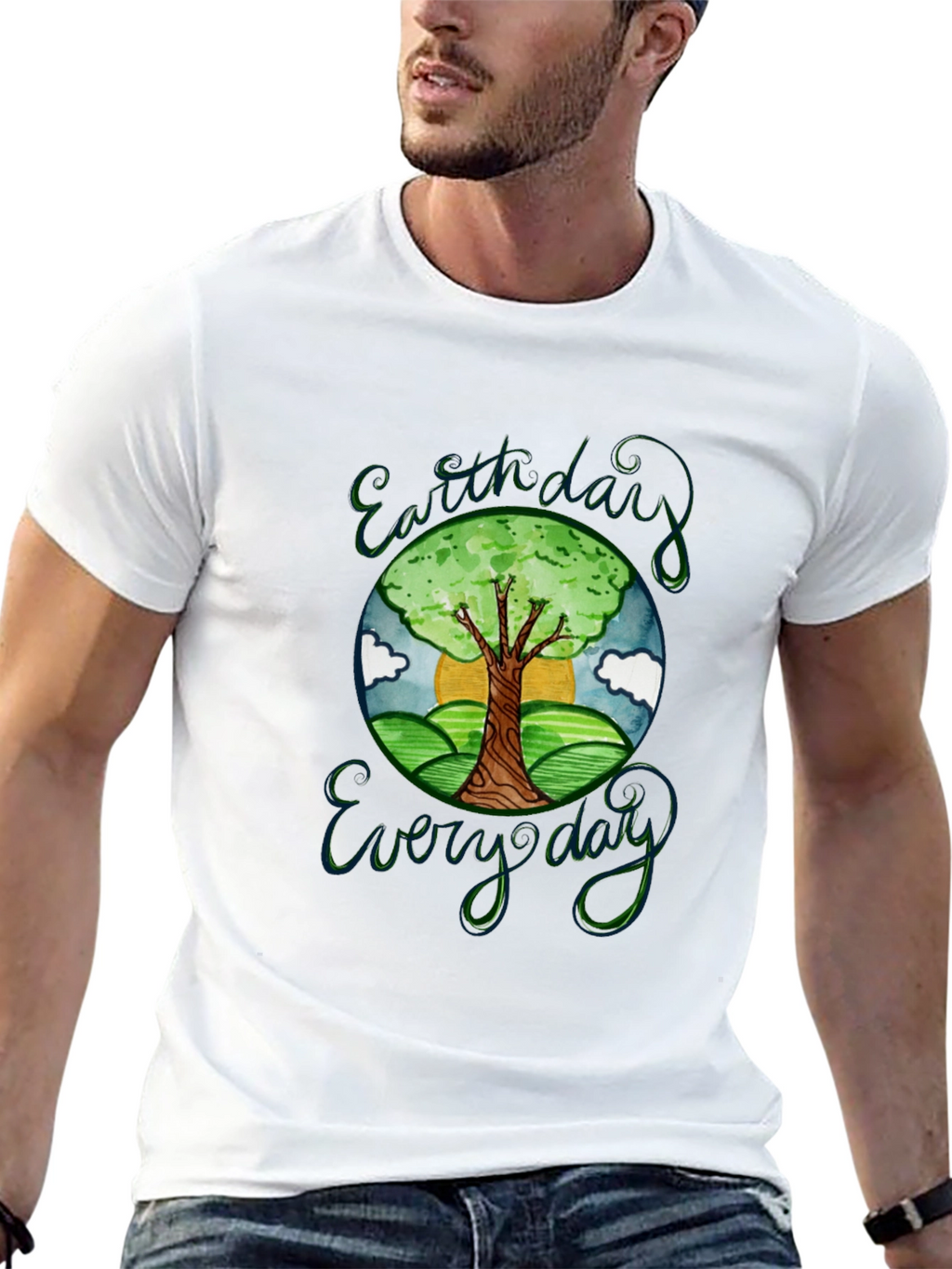 Earth Day Everyday Graphic T-Shirt Black