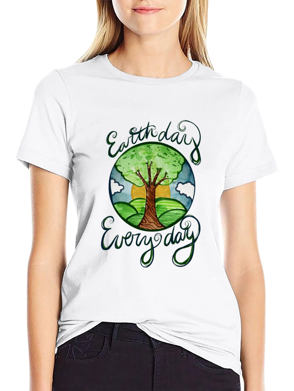 Earth Day Everyday Graphic T-Shirt Black