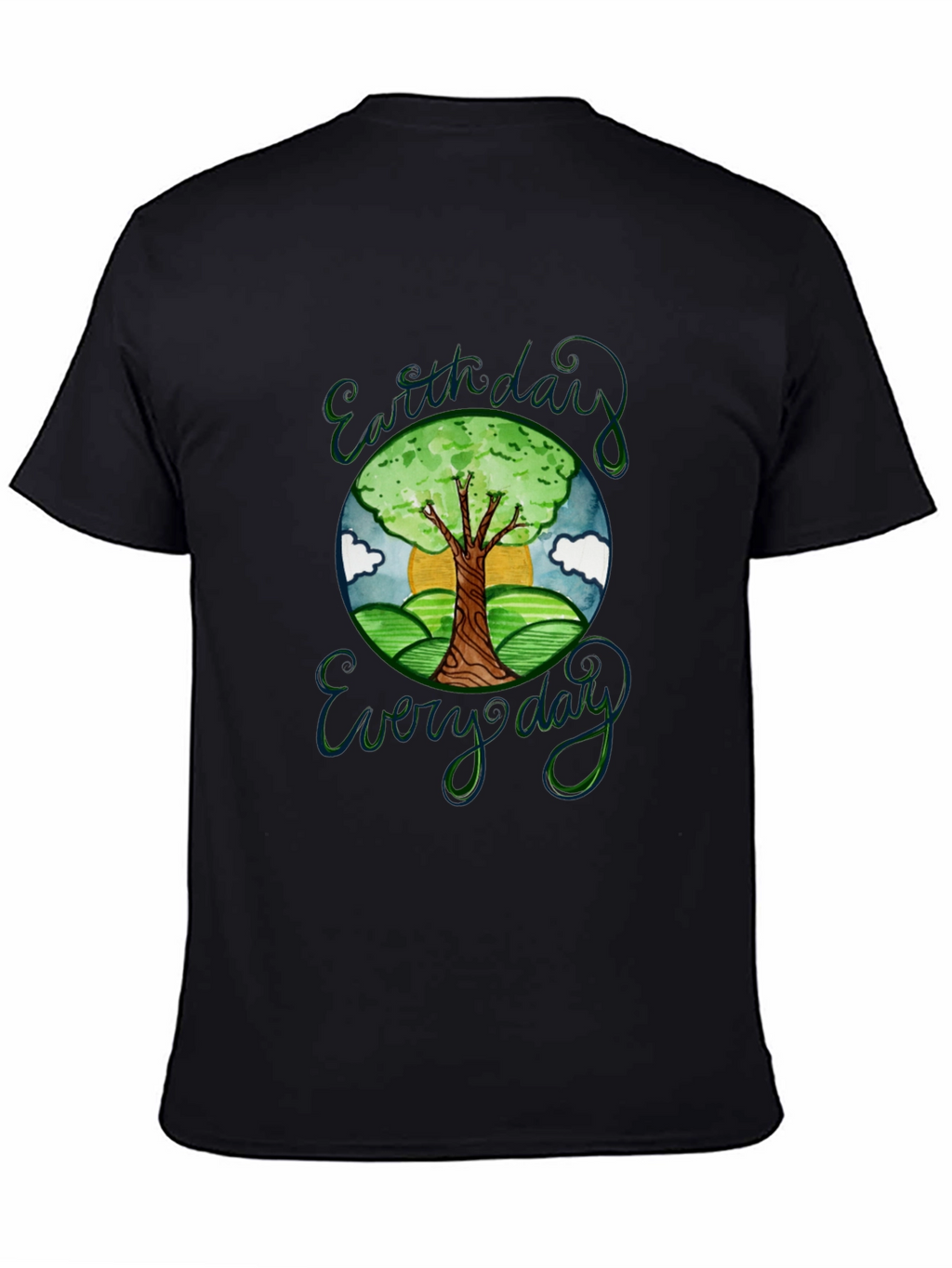 Earth Day Everyday Graphic T-Shirt Black