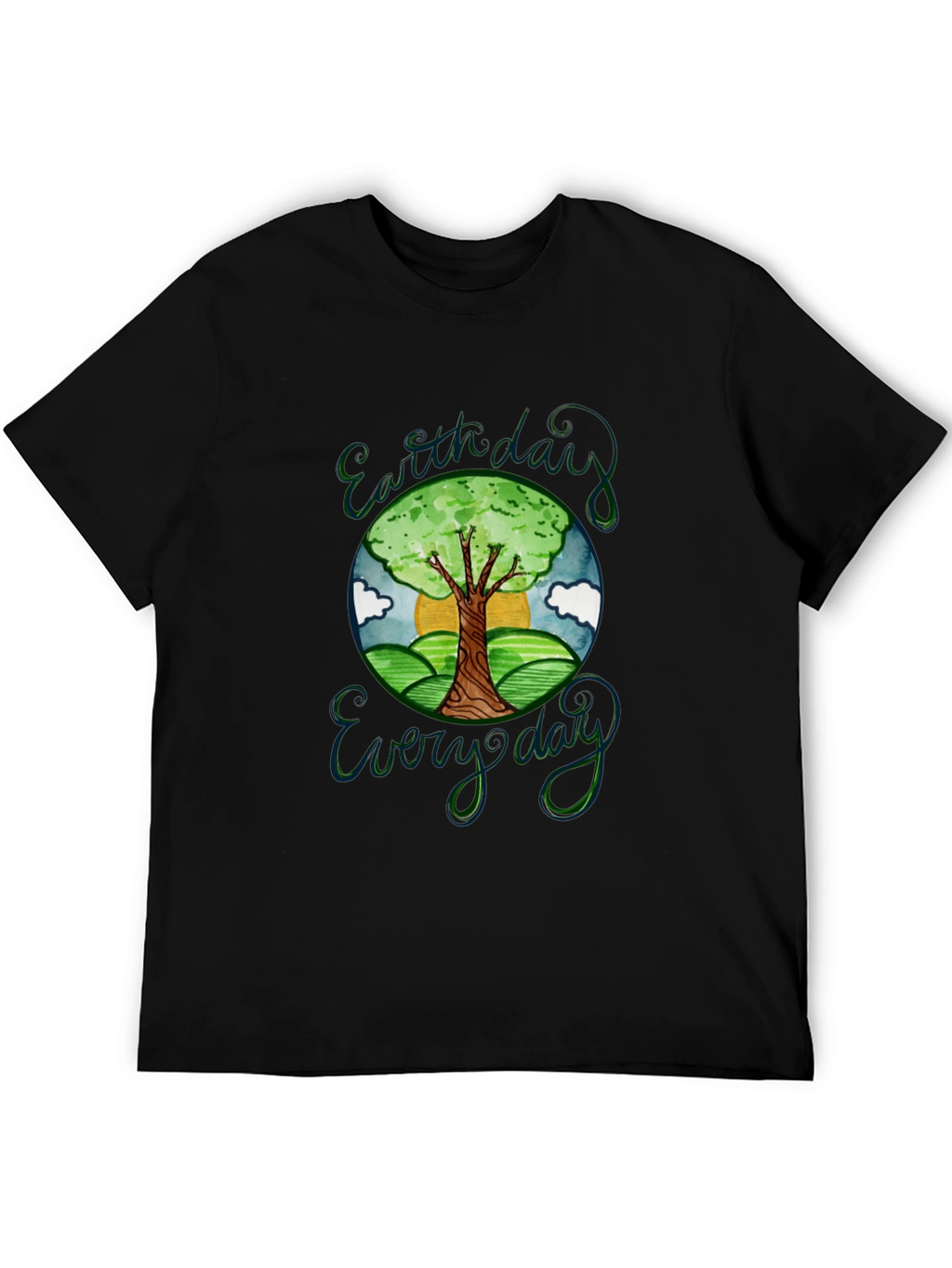 Earth Day Everyday Graphic T-Shirt Black